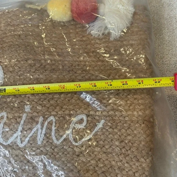 NWT Karma Jute Hello Sunshine Boho Large Tote Bag - Picture 8 of 9